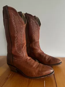 Boulet Canada Brown Leather Cowboy Western Boots Cowgirl Women's 10 VTG - Picture 1 of 12