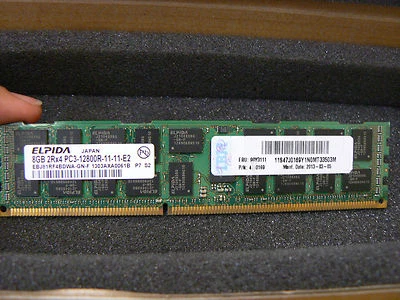 USED Elpida 8GB 2Rx4 PC3-12800R-11-11-E2 DIMM Desktop Memory Ram - Image 1 of 4