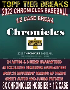 PHILADELPHIA PHILLIES 2022 CHRONICLES BASEBALL 8X HOBBY BOX 1/2 CASE BREAK #1248 - Picture 1 of 7