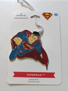 Hallmark SUPERMAN Flat Metal Enameled Christmas Ornament DC Comics - 2021 - Picture 1 of 2