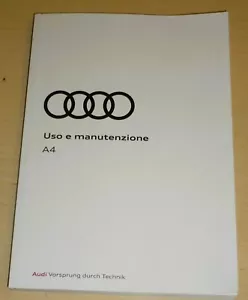 uso manutenzione AUDI A4 (8W) 2023/2024.Istruzioni A4 ALLROAD,A4.AuDI RS 4 e S4 - Foto 1 di 2