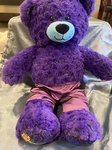 Build A Bear Purple Descendant Bear. with purple swim trunks! - Picture 1 of 11
