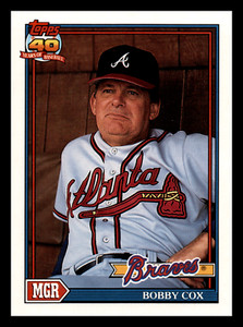 1991 O-Pee-Chee Bobby Cox HOF #759 Atlanta Braves Centered Mint OPC