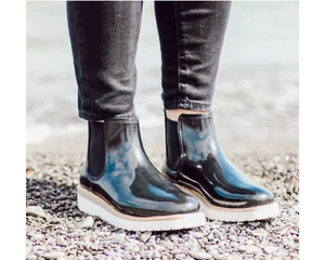 Cougar Women's Kensington Black Waterproof Chelsea Ankle Rain Boots Size 9 NWOB - Picture 1 of 14