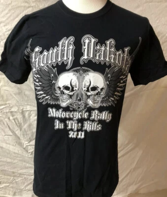 South Dakota Motorcycle Black Hills Rally 2011 T-Shirt Small Unisex Motorcycle  - Image 1 of 4