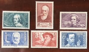 FRANCE 1938 Intellectuals Relief Fund SG 602-607 MINT MLH 30c To 1Fr75c Set Of 6