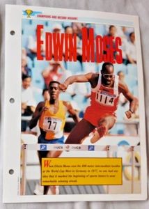 Edwin Moses Champions & Rekordhalter Sporthelden Blatt 8x10 - Bild 1 von 1
