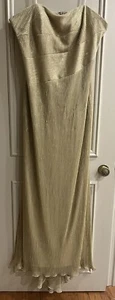 Neu mit Etikett Rene Ruiz Collection gold metallic trägerlose Passform und Flare Kleid Größe 20 - Bild 1 von 12