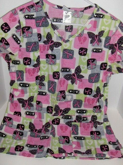 Scrubstar cure ribbons scrub top - Small - Image 1 of 3