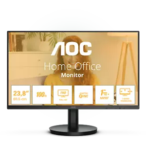 AOC 24B3HMA2, 24inch, LED Anti-Glare Monitor, 100Hz, 1ms, Black - Picture 1 of 6