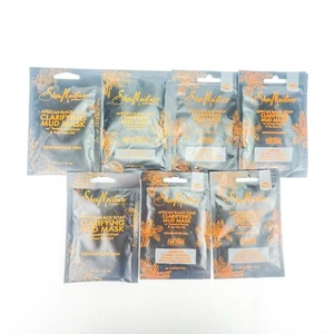 Shea Moisture African Black Soap Clarifying Mud Mask Tea Tree Oil 0.5oz Lot of 7 - Picture 1 of 6