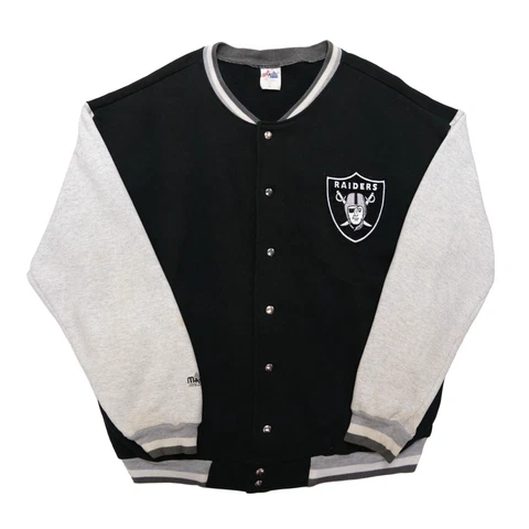 Vintage Oakland Raiders Majestic Bomber Jacket Size XL Los Angeles 90s NFL Cover