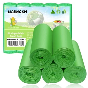 6 Gallon Biodegradable Trash Bags for Office Shredder, Small Garbage Bags Rec... - Picture 1 of 7
