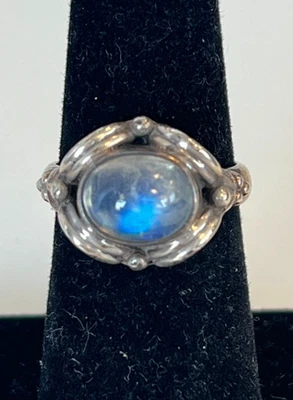 Vintage Nicky Butler Sterling Silver And Blue Moonstone Ring Size 7 Cocktail - Image 1 of 4