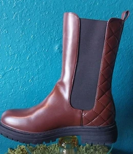 Liliana Dreamer gesteppte halbhohe Chelsea-Stiefel Braun Damengröße 9 - Bild 1 von 9