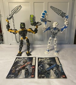 LEGO Bionicle Toa Inika Lot (8732 & 8730) - 100% WORKING LIGHTS & Manuals