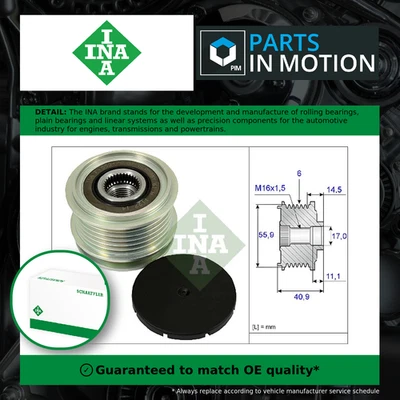 Overrunning Alternator Pulley 535001210 INA Clutch 021903026A 021903026G Quality - Image 1 of 4