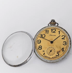Vintage CASE Pocket Watch USSR MOLNIJA SOVIET Watch Parts - Bild 1 von 6