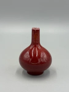 Antique 19th c. Chinese Red Glaze Porcelain Snuff Bottle 3 1/2'' - Picture 1 of 9