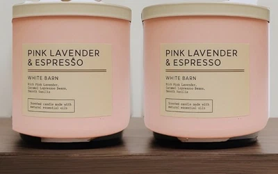 2 LOT Bath &  Body Works PINK LAVENDER &ESPRESSO 3-wick Scented Candle  14.5 oz - Image 1 of 3