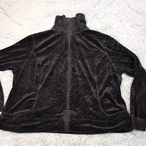 Westbound Jacket Womens 2X Black Zip Up Fleece Coat Soft Pockets Lightweight - Picture 1 of 10