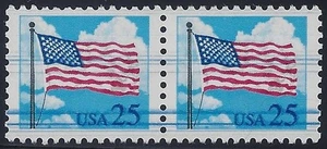 2278 Inking Error / EFO Pair Blue Ink Steaks "Flag" Mint NH - Picture 1 of 1