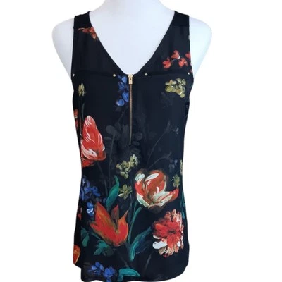 Blusa Top EXPRESS Artística Floral Teñida Estampada (Parece Pintada) S Cottage Romántica Foto 1 de 4