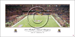 LSU FOOTBALLL VS OKLAHOMA 03 CAMPEONATO NACIONAL CÚPULA DE IMPRESIÓN PANORÁMICA ESTADIO - Imagen 1 de 1