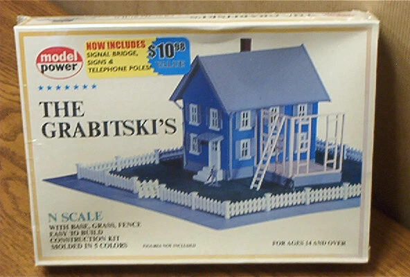 MODEL POWER THE GRABITSKI'S HOUSE  N SCALE BUILDING KIT  #1554 - Image 1 of 1