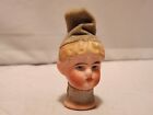 Old German Bisque Doll Head For Use As A  Sewing Pin Cushion