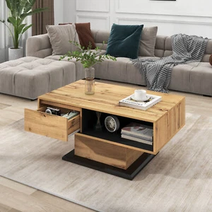 Couchtisch mit 2 Staufächern Wohnzimmertisch Beistelltisch Sofatisch 100x47x60cm - Bild 1 von 11