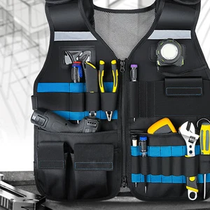 Electrician Carpenter Framer Plumber Craft Man Constrcustion Pocket Tool Vesthh - Picture 1 of 12