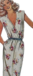 1980s Crossover Blouson Dress Halter Neck Sleeveless Style Sewing Pattern 3038 - Picture 1 of 3