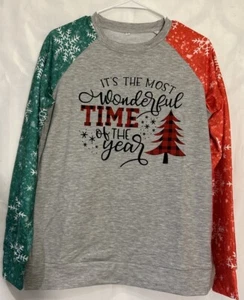 Schönes Sweatshirt Weihnachten Feiertage Pull Over Langarm Mehrfarbig Gr. SM - Bild 1 von 6