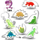 7Pcs Dinosaur Stainless Cookie Cutters Biscuit Candy Food Molds  Party Suppl JI