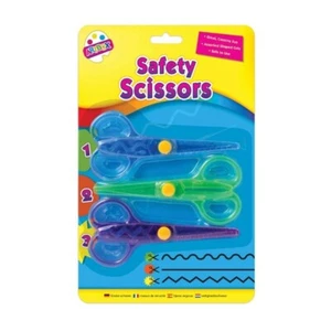 Novelty Cut Safety Scissors 3 Pack - Stationery Kids Children Crafts Art Kids - Picture 1 of 5