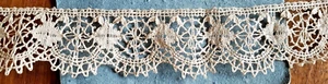 DENTELLE - 60 cm de dentelle ancienne aux fuseaux ,largeur 4 cm - Imagen 1 de 3