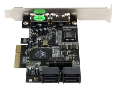 Startech.com 2 Port eSATA + 4 Port SATA II PCI Express x4 SATA Controller... - Image 1 of 4