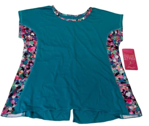 Future Star Capezio Youth Girl Splatter Dot Short Sleeve Tshirt BlueGreen-Medium - Picture 1 of 10