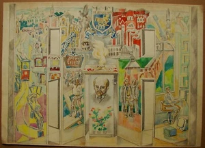 Ukrainian Soviet USSR Painting realism kubism Lenin Exhibition workman communism - Picture 1 of 8