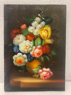 Hand Painted Oil Painting 7  X 5  - Floral Still Life Scene - Flowers • 30.22£