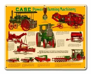 CASE POWER FARMING MACHINERY 15" HEAVY DUTY USA MADE METAL ADVERTISING SIGN - Picture 1 of 1