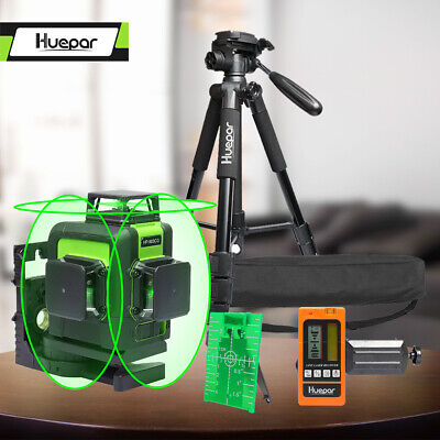 12lines Self Leveling Rotary Cross Line Laser Level With Tripod And Receiver Kit • 169.99$