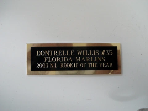 Dontrelle Willis Baseball Card Plaque Nameplate Florida Marlins 1" X 3" Cover