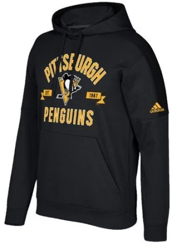 Pittsburgh Penguins Adult Black Synthetic Poly 1967 Hoodie Sweatshirt by adidas Cover