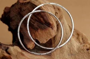 C7d 925 SILBER Ohrringe Ohrhänger Creolen Creole gross XXL Silbercreolen NEU - Bild 1 von 1