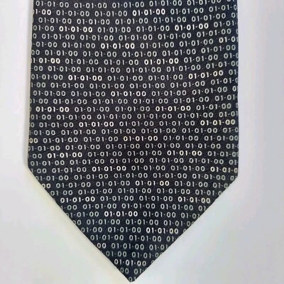 Corbata para hombre Mark of the Millennium negra 01-01-00 Y2K vintage Foto 1 de 4