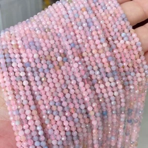 Cuentas de piedras preciosas de morganita rosa micro facetadas naturales de 2/3/4 mm para hacer joyas - Imagen 1 de 8