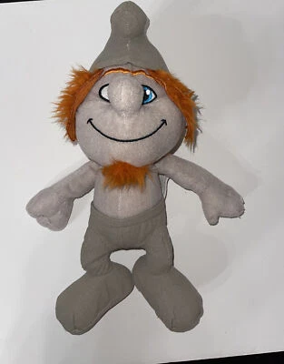 KellyToy Peyo The Smurfs Naughty Hackus 长毛绒 15 英寸灰色橙色 — 第 1/4 张图片
