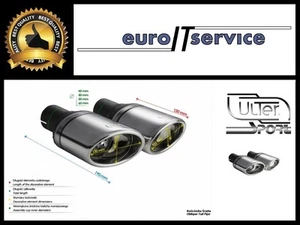 NEUF TWO TOP MUFFLER TIP ULTER SPORT N1-27L/P - SILENCER TAIL PIPE Ø120x80 - Imagen 1 de 4